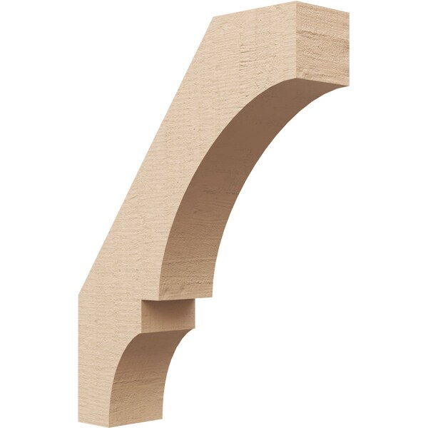 Ekena Millwork 3-inch W x 12-inch D x 16-inch H Balboa Rough Cedar Woodgrain TimberThane Knee Brace, Primed BRCUR03X12X16BOARCPR - main